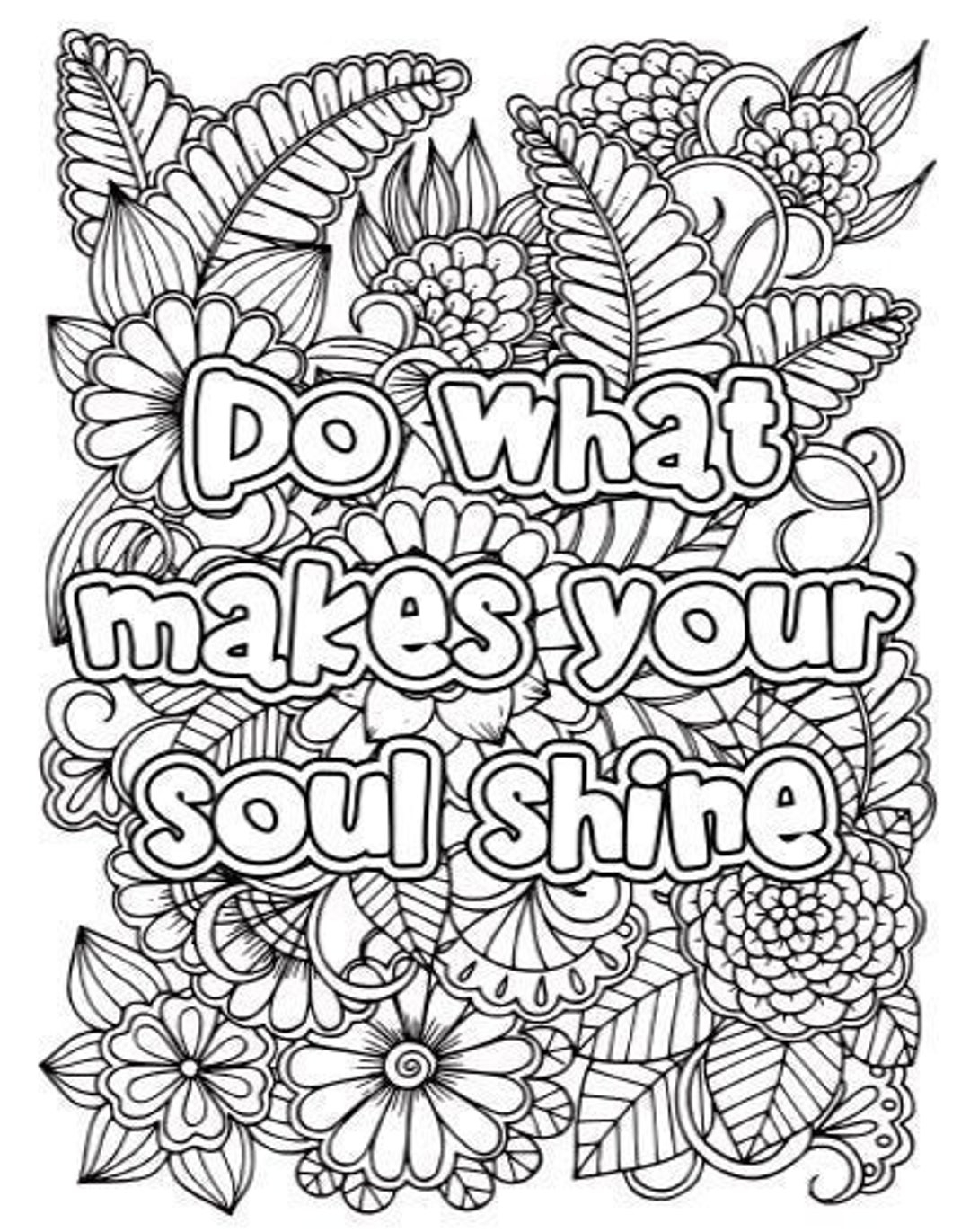Motivational Coloring Pages Etsy