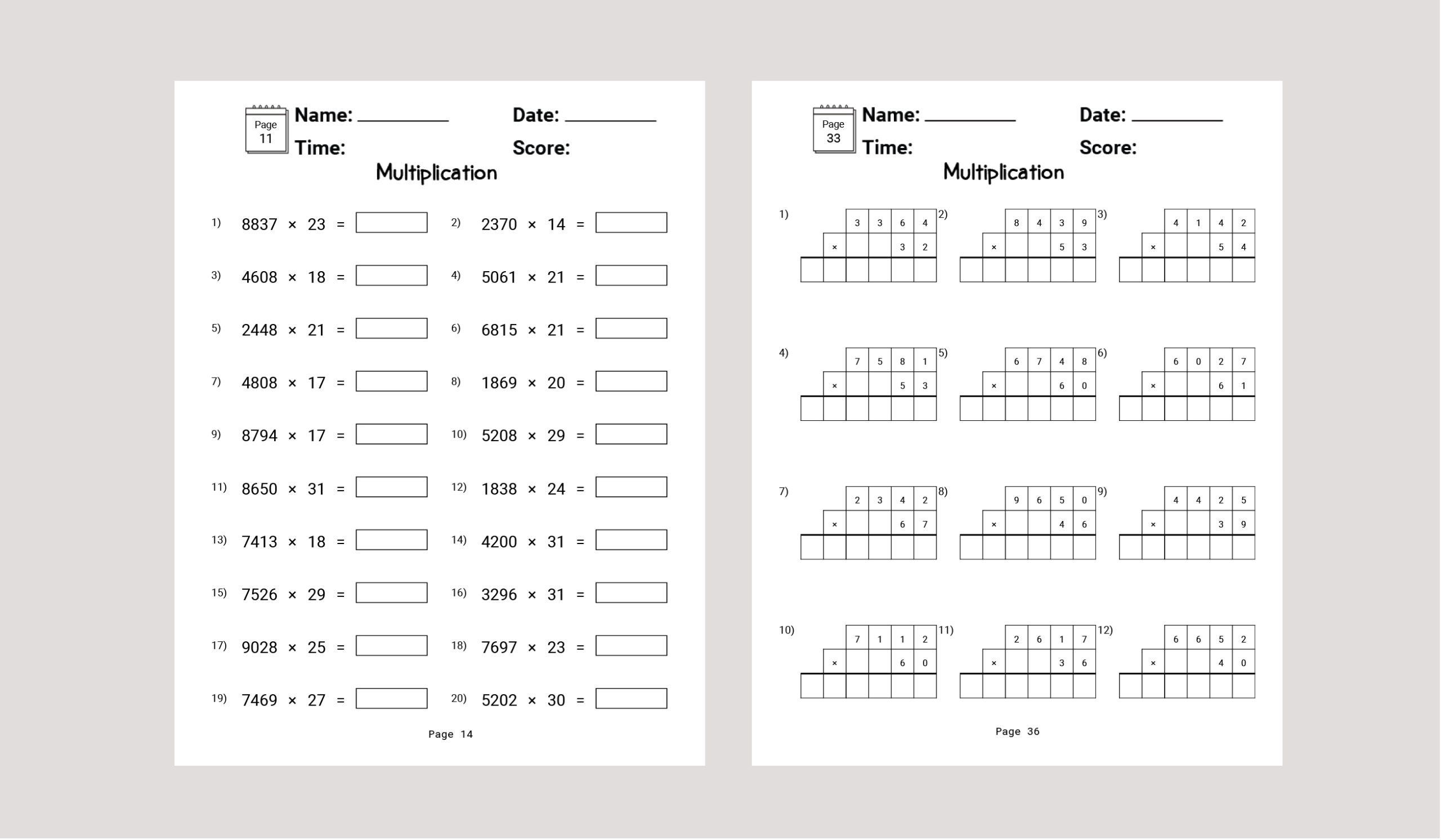 6th grade math worksheets printable