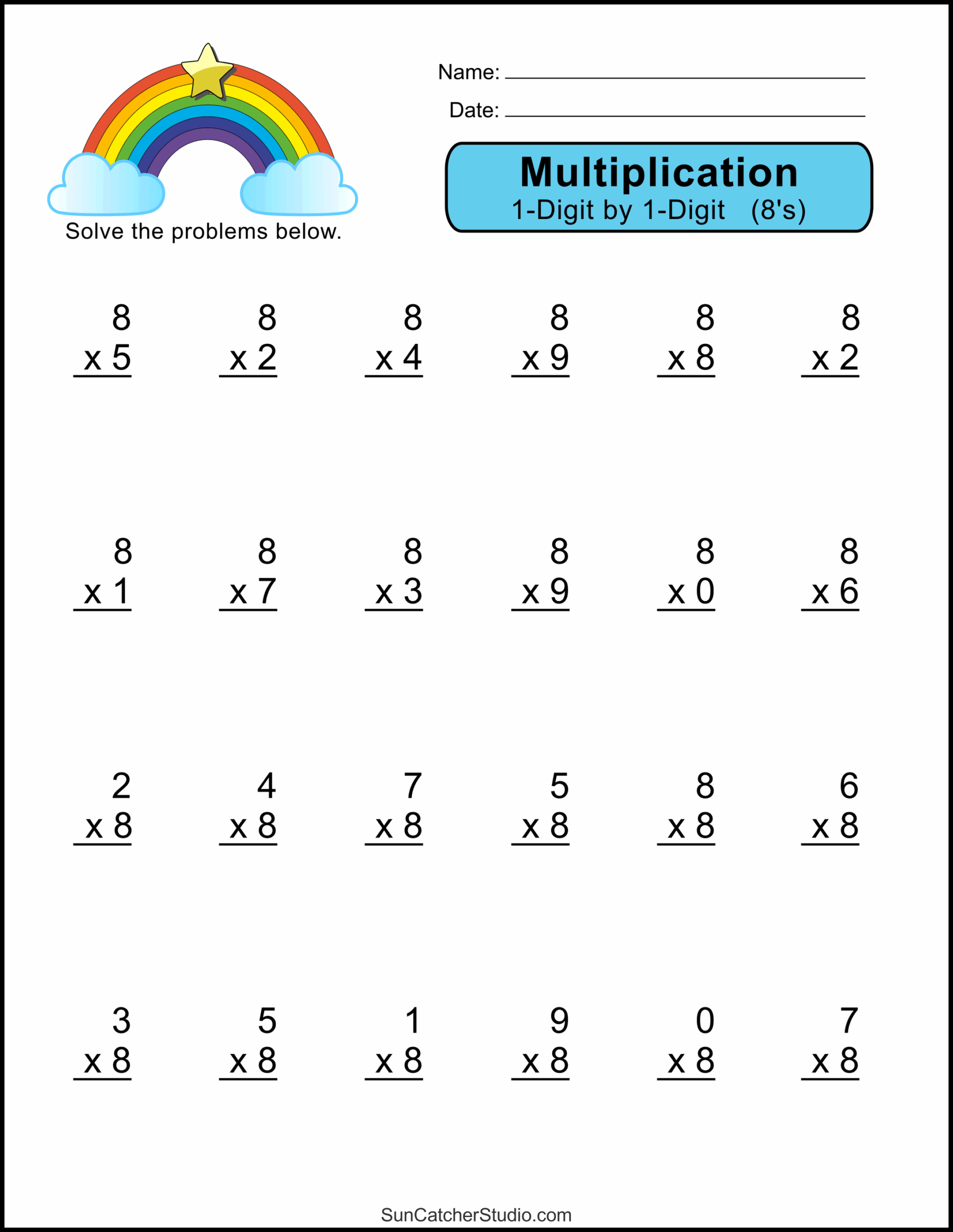 multiplication worksheets printable