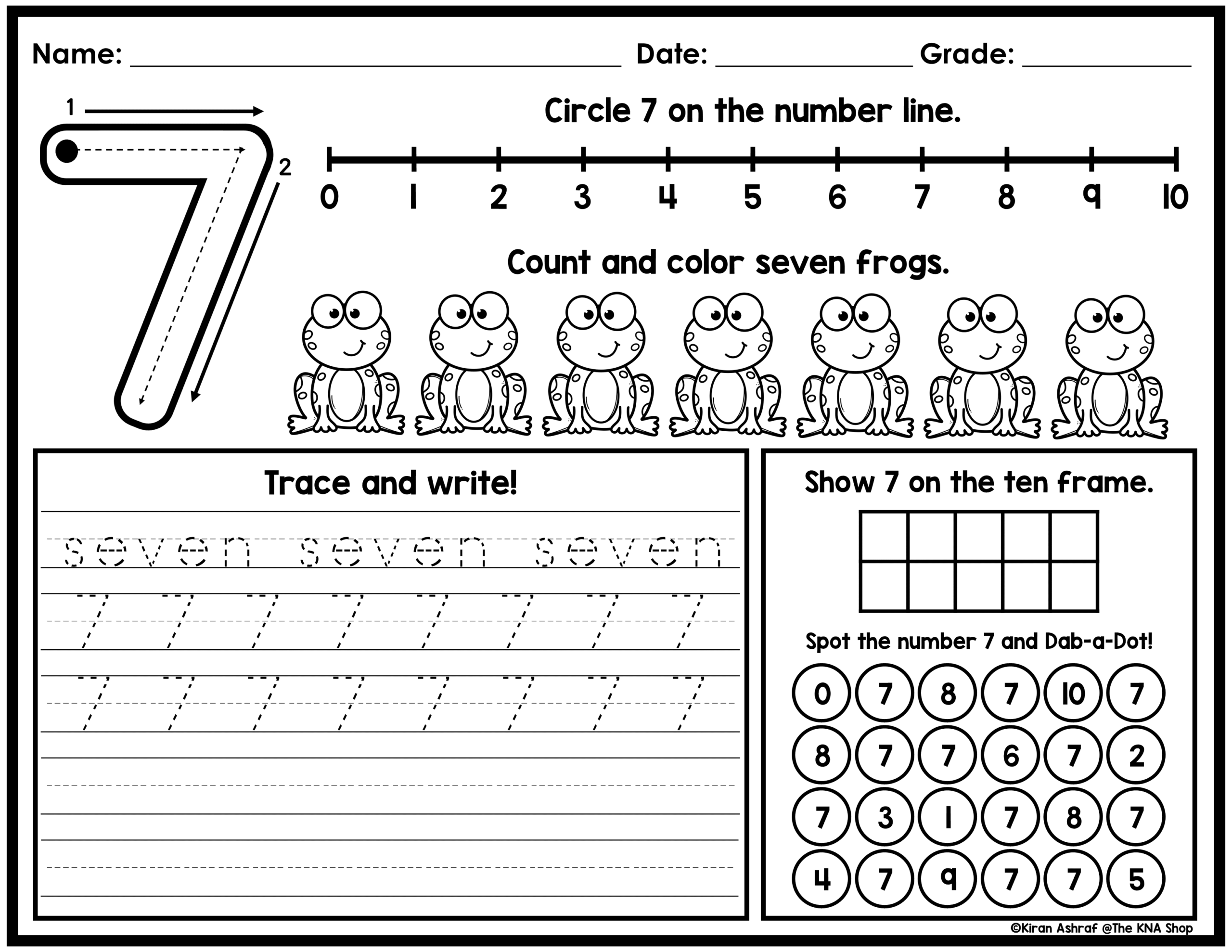 printable number tracing worksheets