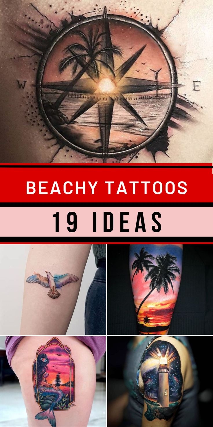 Ocean Inspired Charm Beachy Tattoos For Women Bringing A Slice Of Beach Paradise To Your Skin