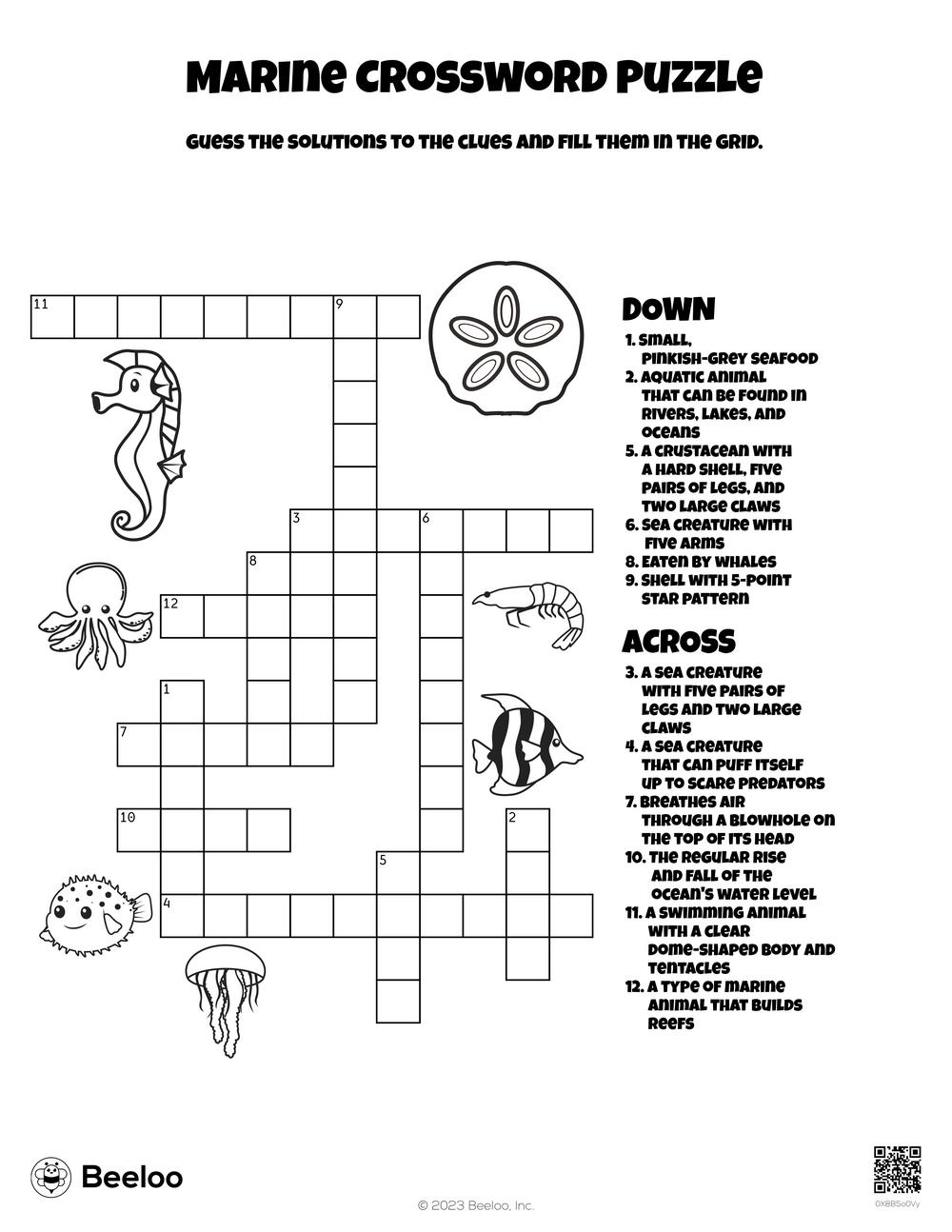 printable themed crossword puzzles