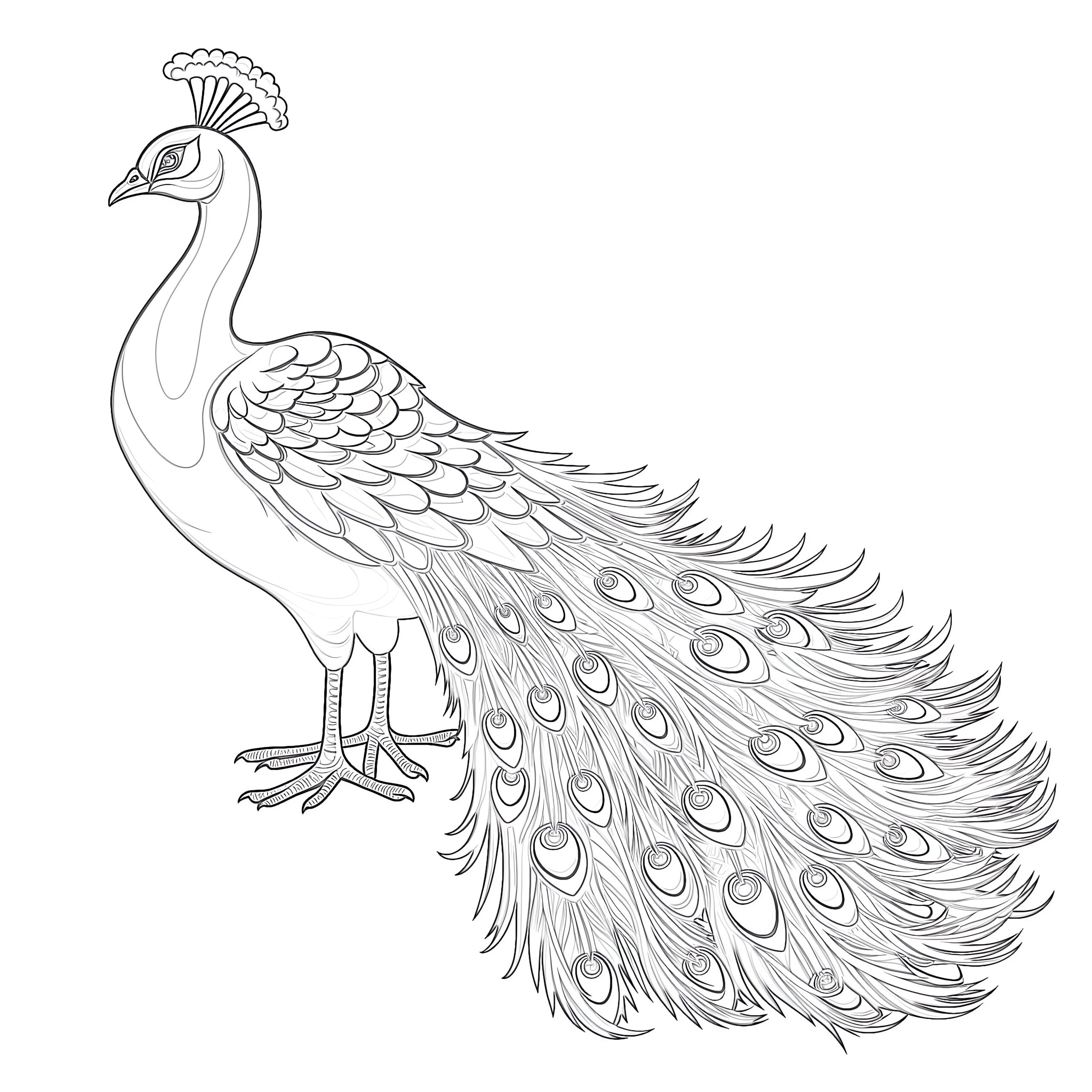 Peacock Coloring Page Coloring Pages Mimi Panda