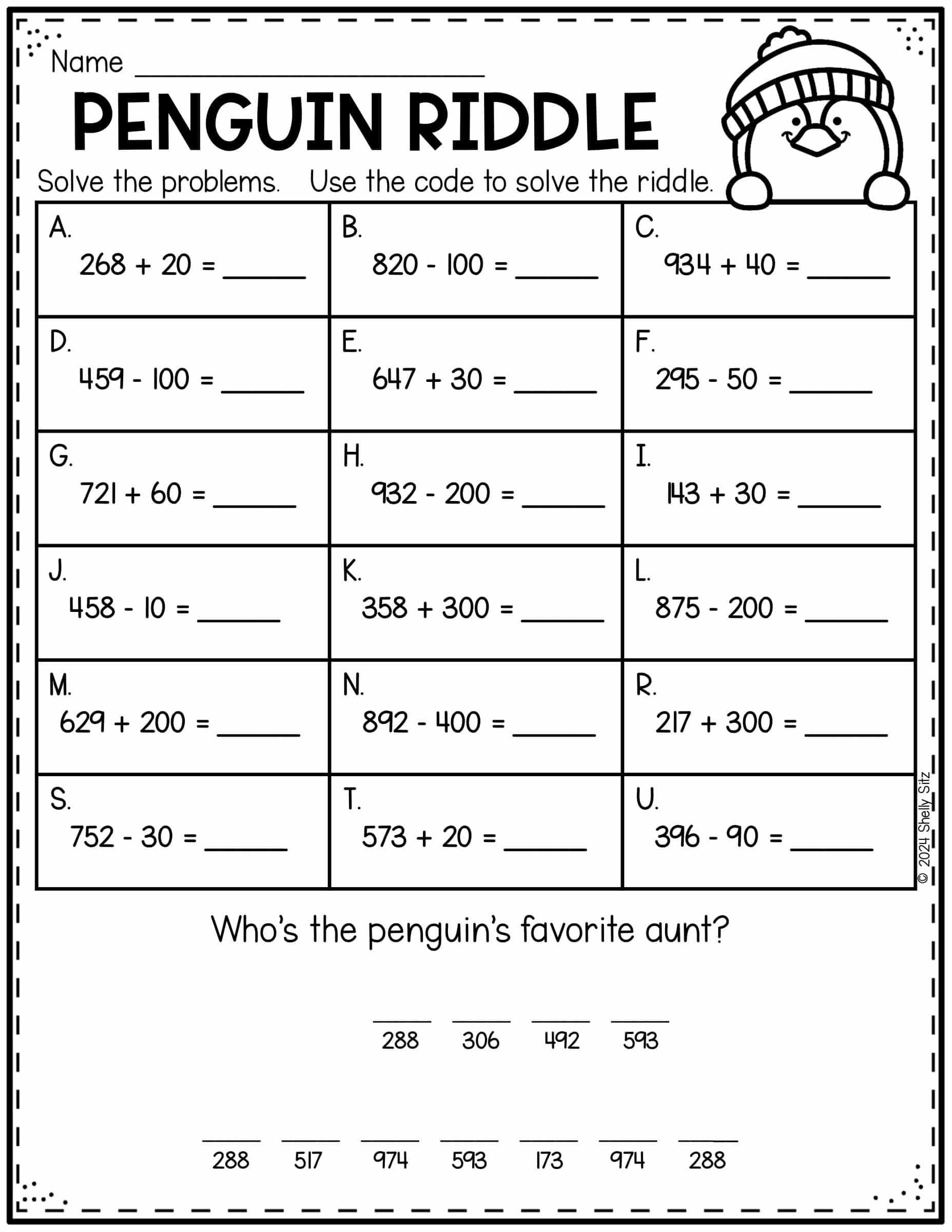 printable math worksheets for 2nd graders