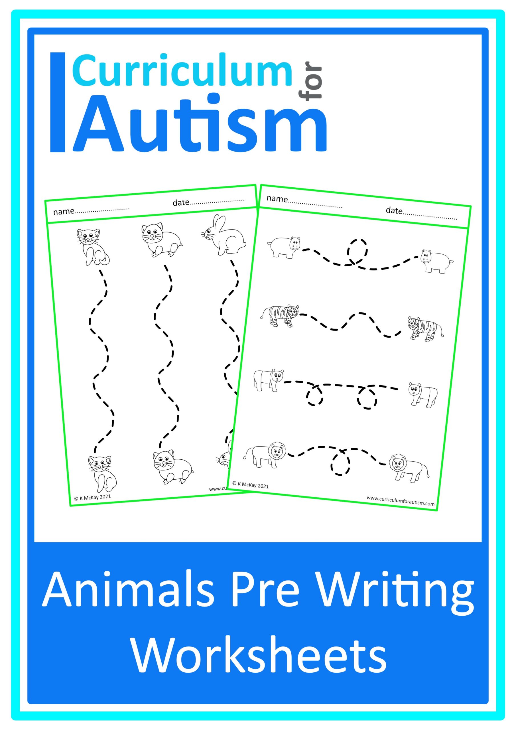 Pre Writing Space Theme Worksheets Autism Special Education Homeschool ABA Fine Motor Pencil Skills Curriculum For Autism