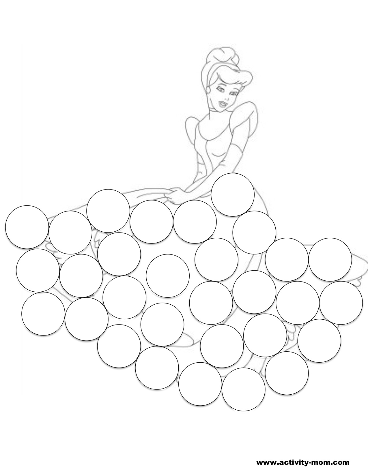 Princess Dot Marker Pages printable The Activity Mom Princess Dot Marker Pages printable The Activity Mom