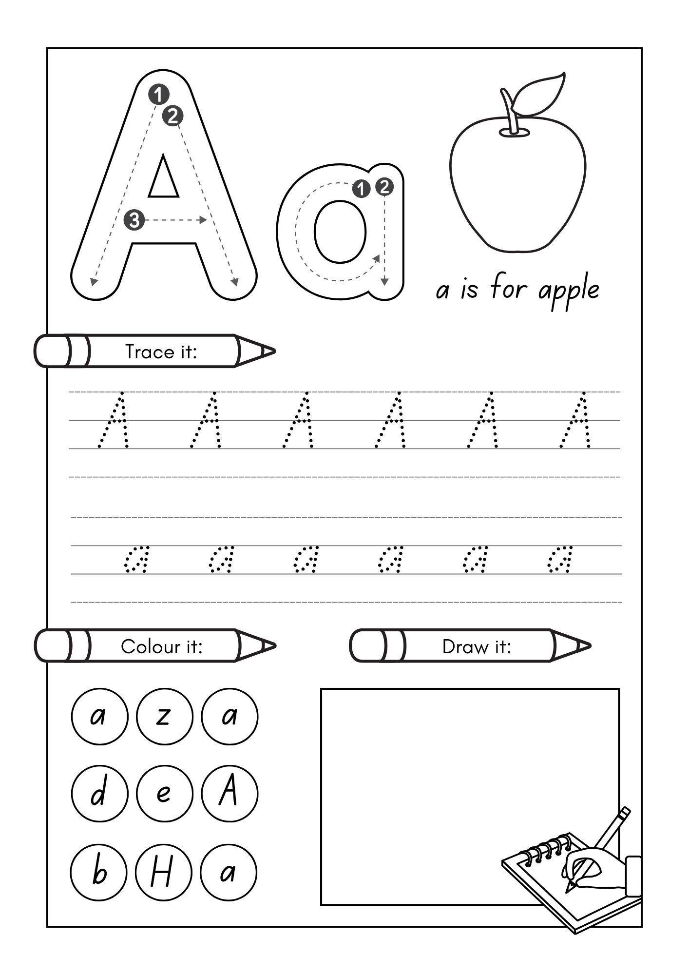preschool free printable worksheets alphabet