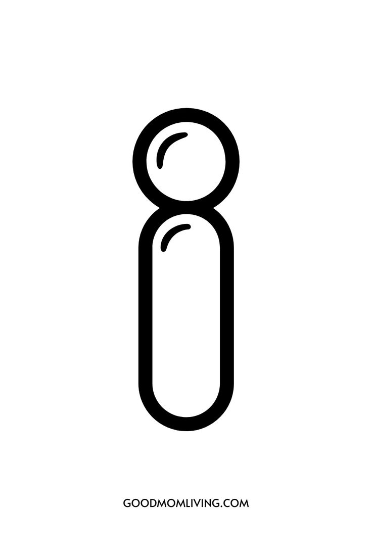 letter i in bubble letters