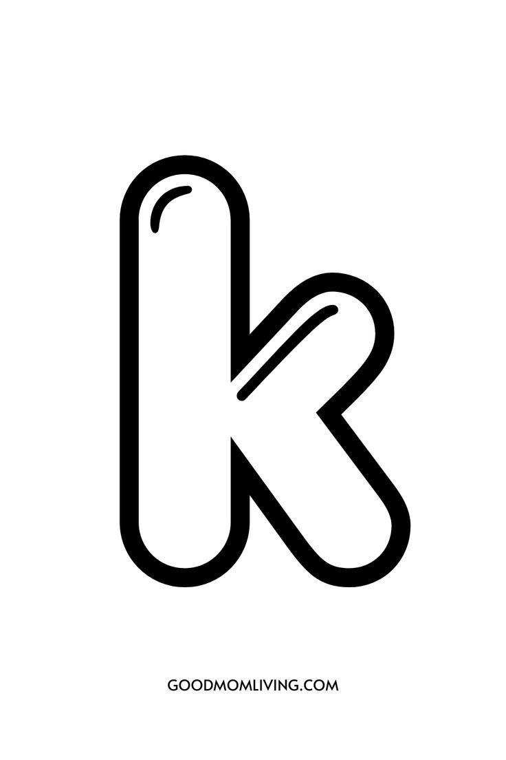 Printable Bubble Letter K Bubble Letters Alphabet Printable Bubble Letter K Bubble Letters Alphabet