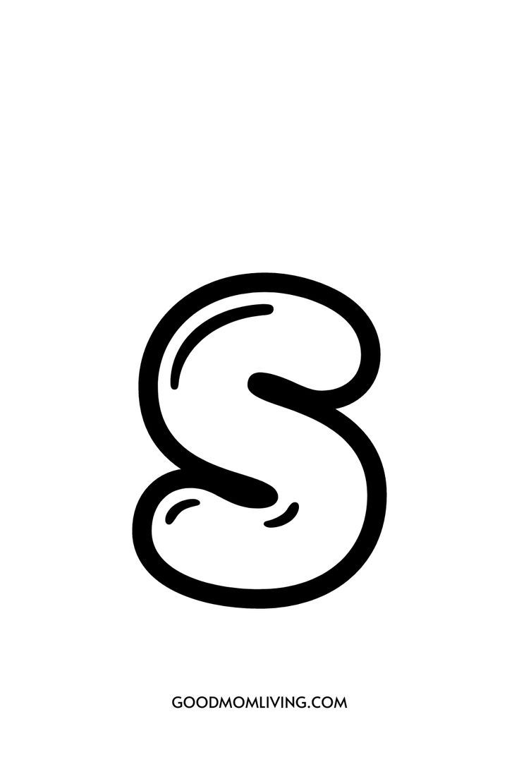 Printable Bubble Letter S Bubble Letters Alphabet