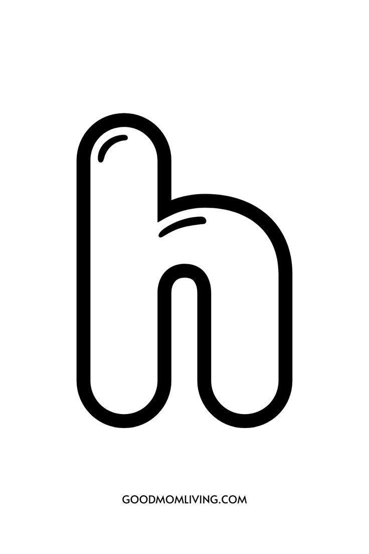 Printable Coloring Pages Letter H Bubble Letters