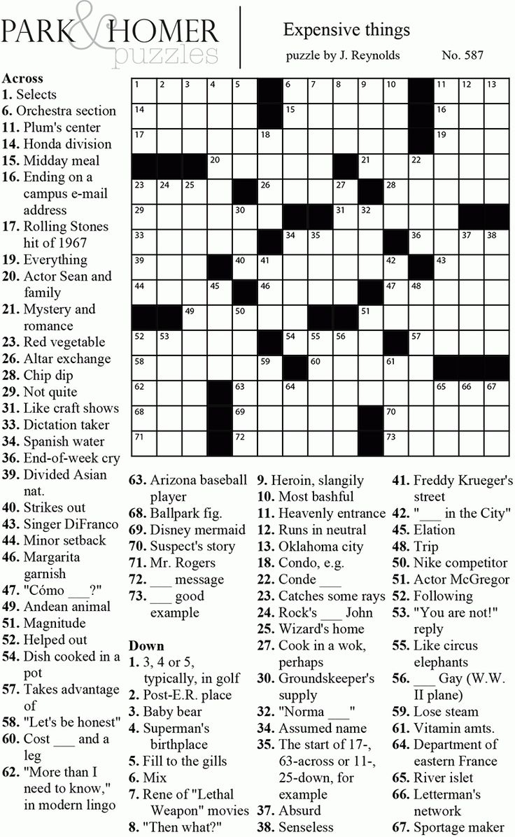 teenage crossword puzzles printable