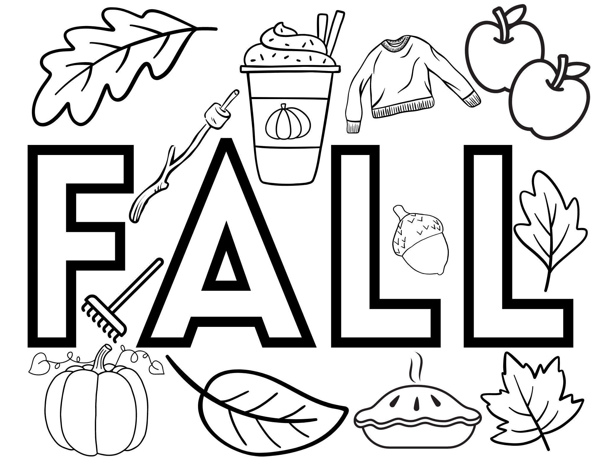 fall coloring page
