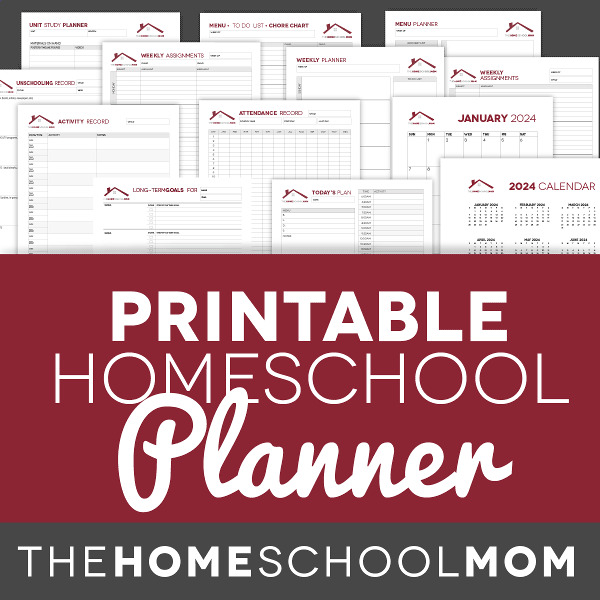 homeschool planner printables