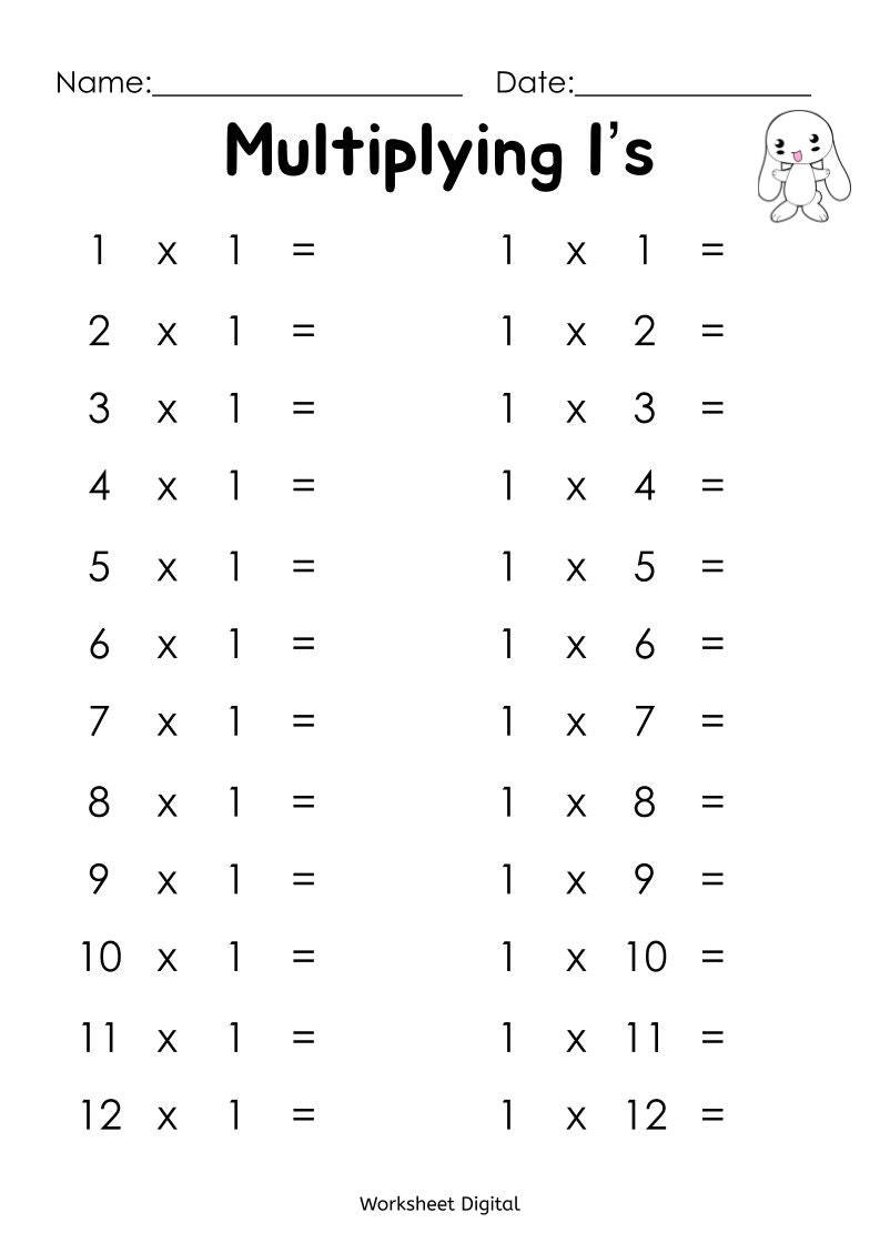 free printable multiplication worksheets 1-12