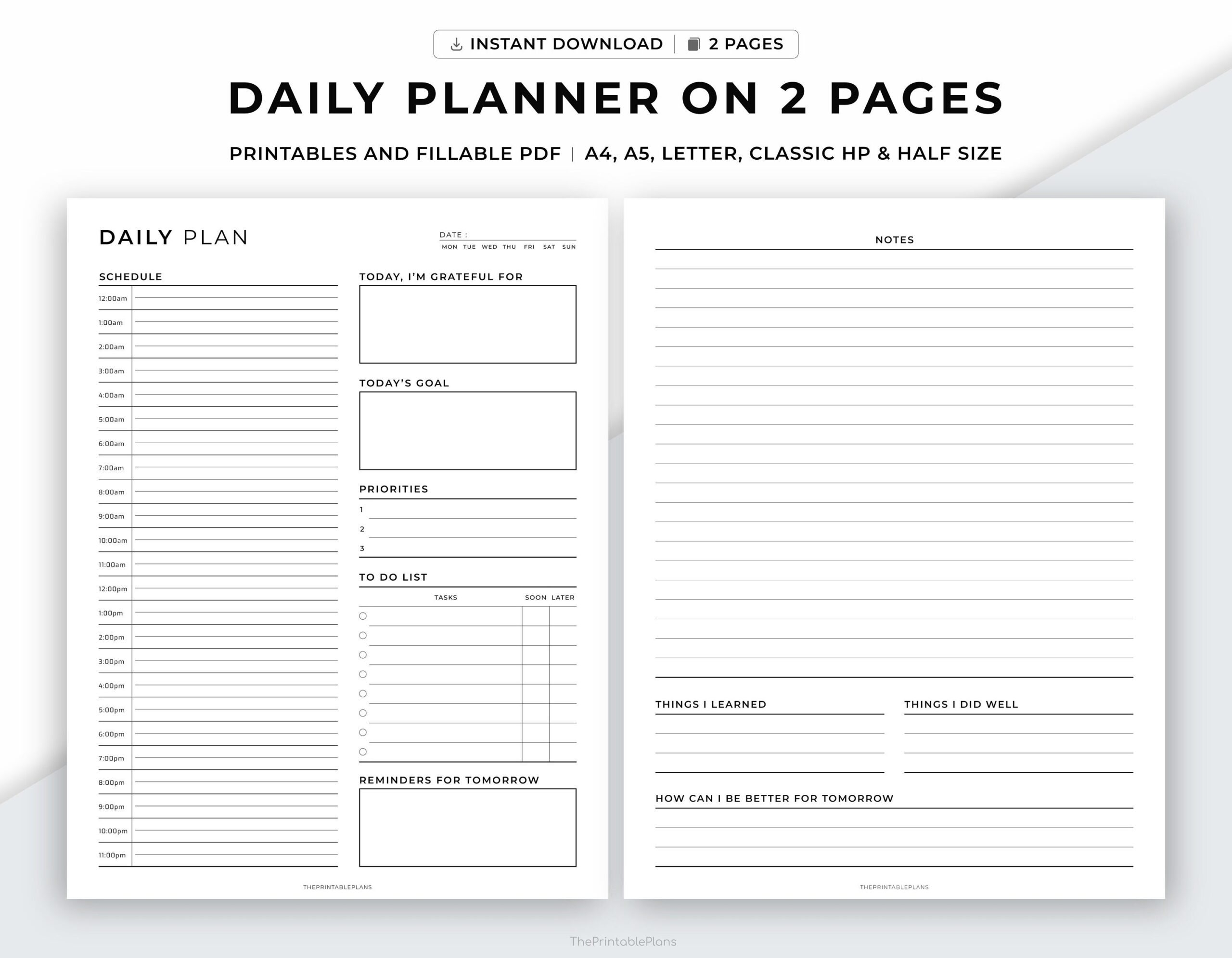 Printable Planner Etsy Canada Printable Planner Etsy Canada