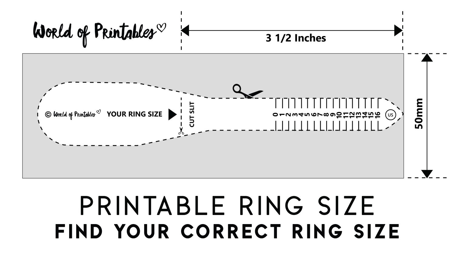 ring size chart inches