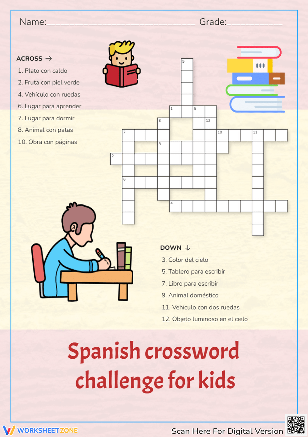 crossword puzzles in spanish printable crossword puzzles in spanish printable