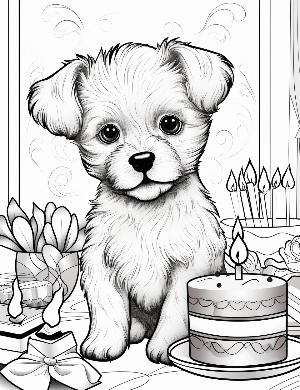 doggy pictures to color