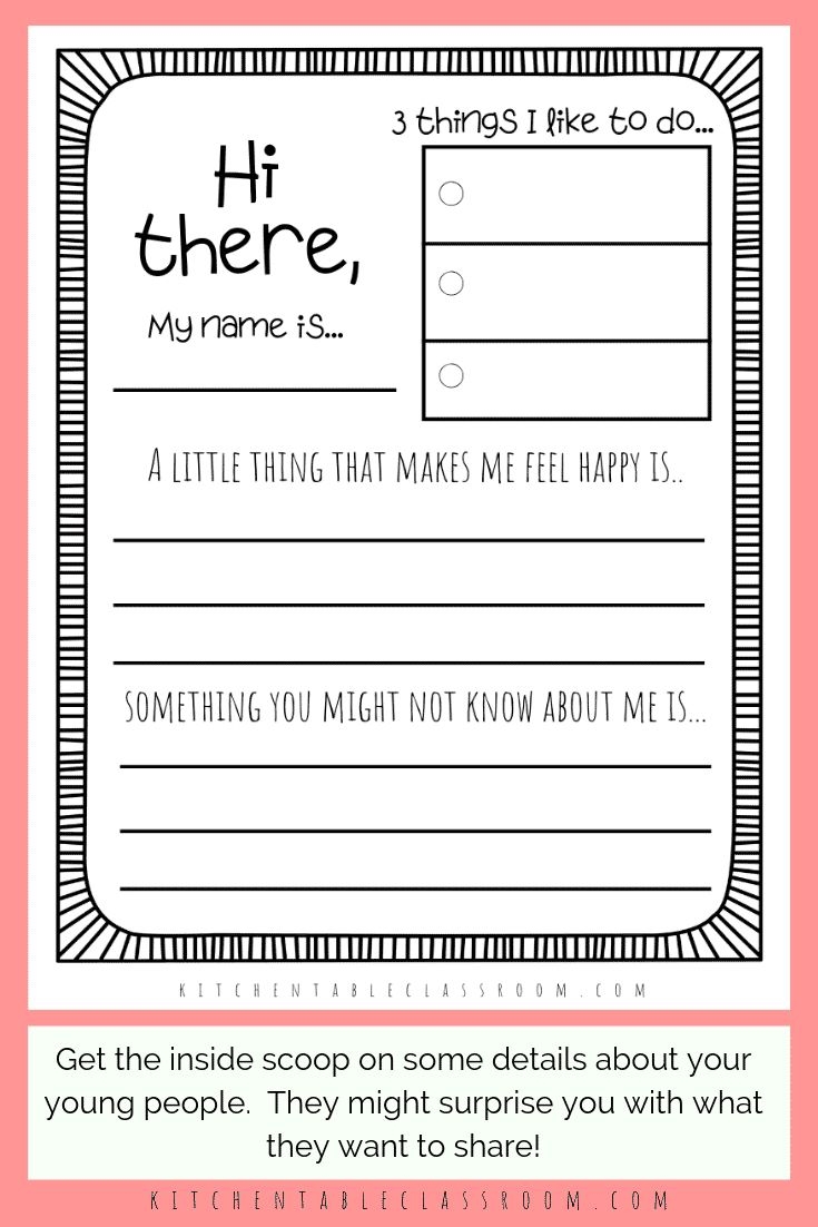 get to know you worksheet free printable