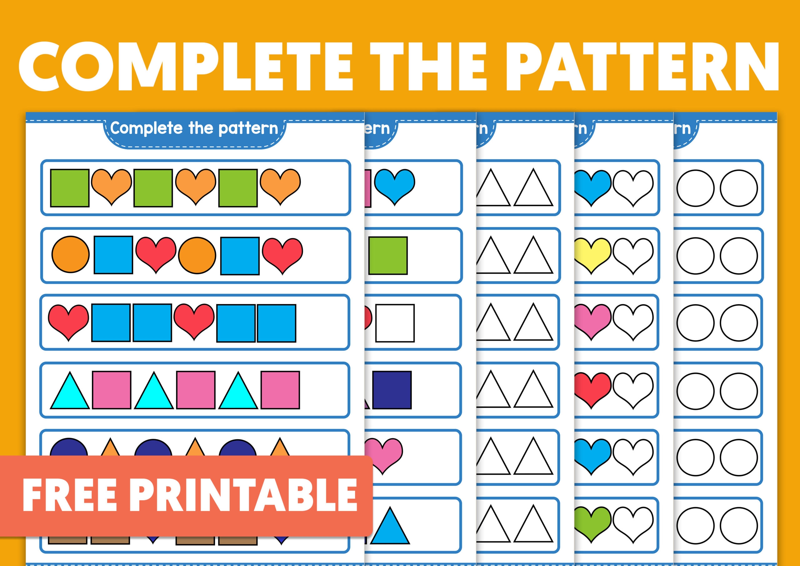 free printable pattern worksheets