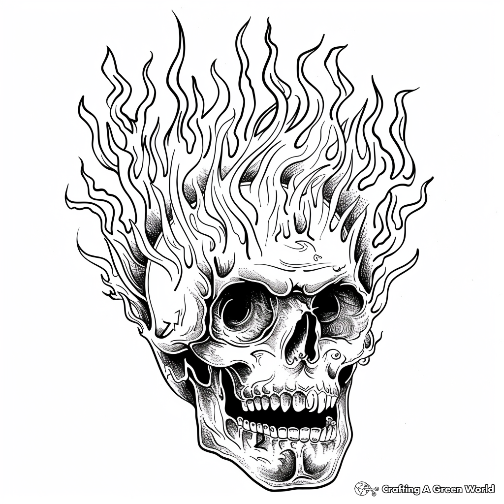 Scary Skull Coloring Pages Free Printable 