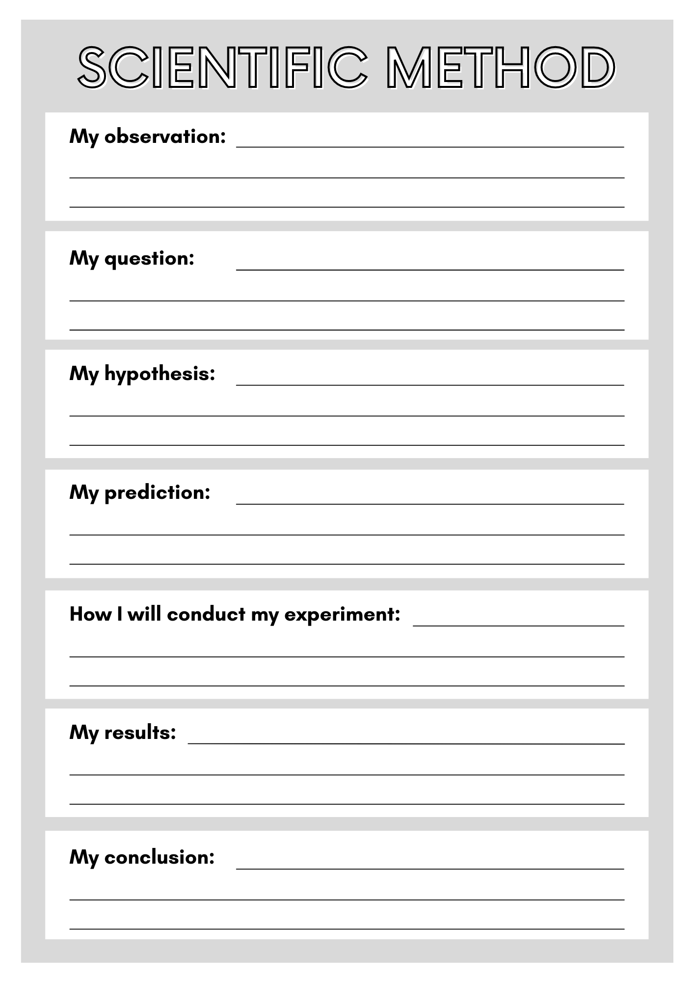 Scientific Method Worksheet Example For Kids STEM Smartly Scientific Method Worksheet Example For Kids STEM Smartly