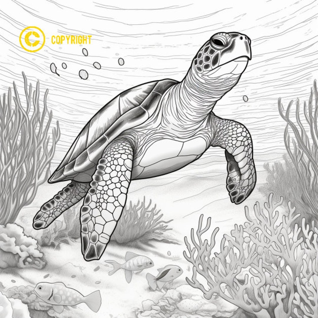 turtle pictures to color