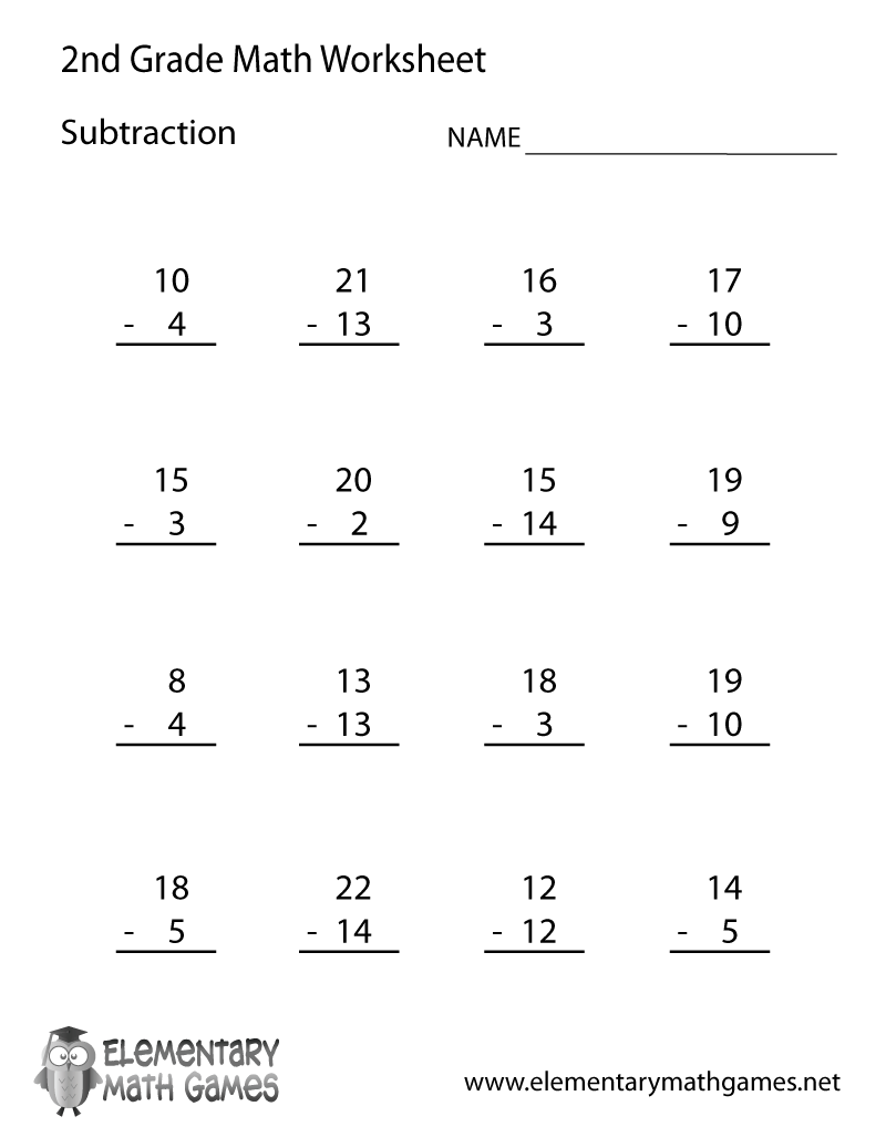 free printable math worksheets for 2nd grade