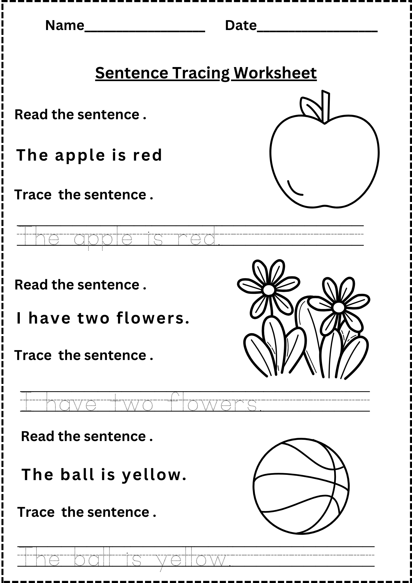 free printable kindergarten writing worksheets