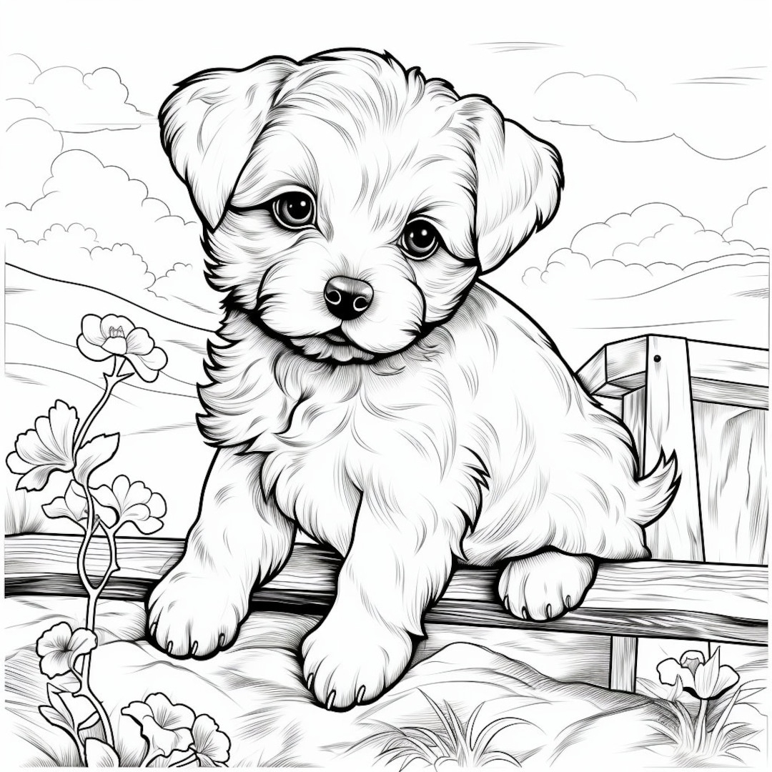 puppy coloring page