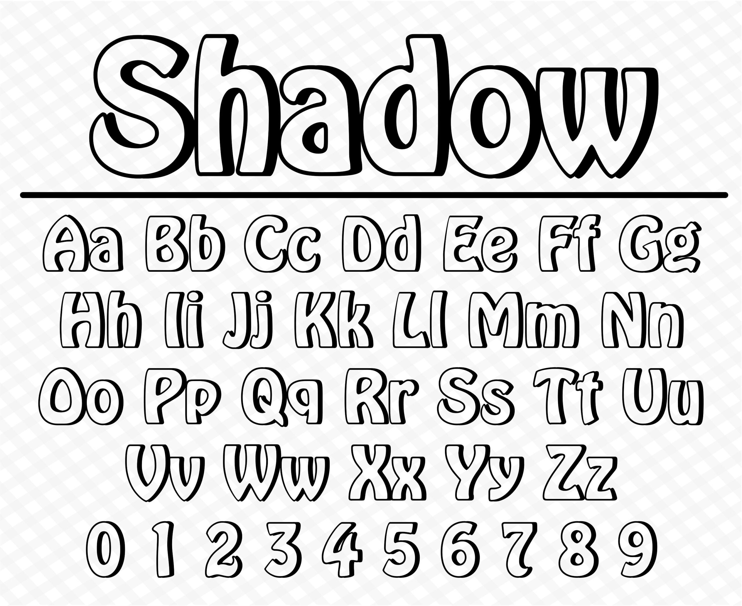 Shadow Font Block Shadow Font Shadow Script Font Shadow Font Style Shadow Font Alphabet Shadow Letters Font Bubble Letters With Shadow Etsy