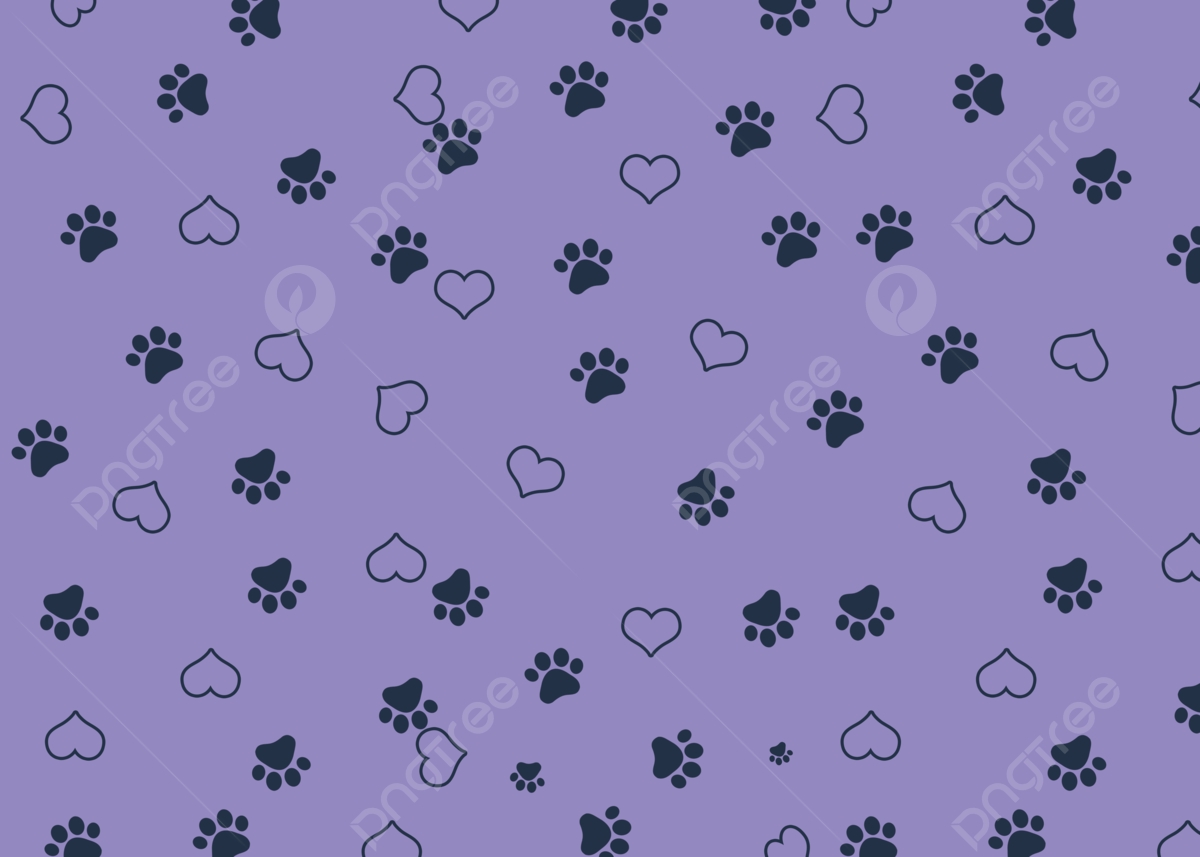 Simple Cute Purple Cat Paw Seamless Background Desktop Wallpaper Pc Wallpaper Simple Background Image And Wallpaper For Free Download