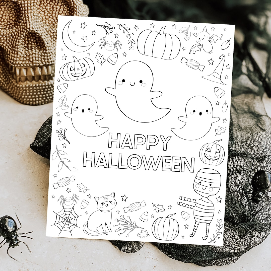 Spooky Cute Halloween Coloring Page Halloween Party Activity Ghost Pumpkin Spider Candy Happy Halloween Printable Coloring Page Download Etsy Spooky Cute Halloween Coloring Page Halloween Party Activity Ghost Pumpkin Spider Candy Happy Halloween Printable Coloring Page Download Etsy