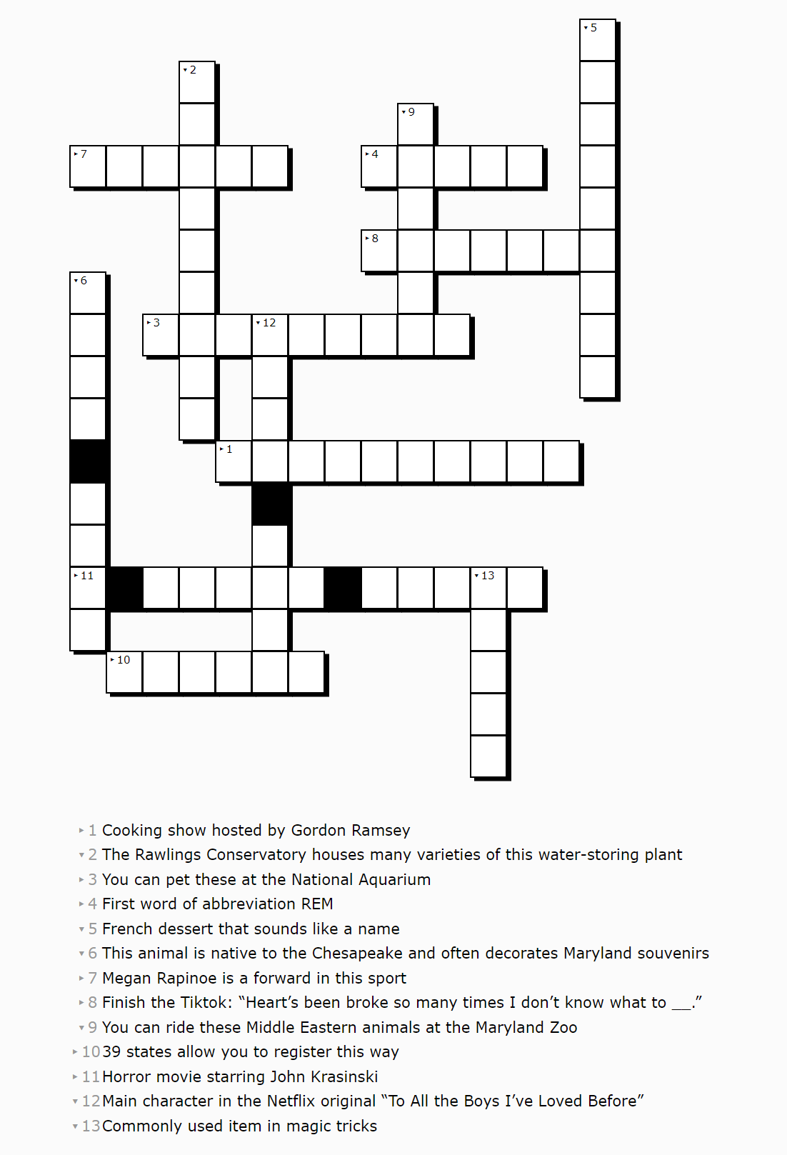 Spring Break Crossword The Quill