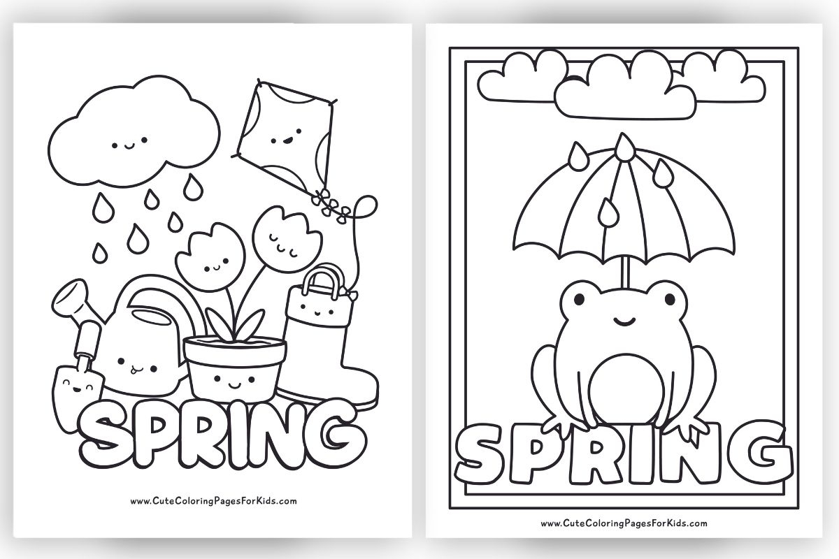 spring coloring sheets