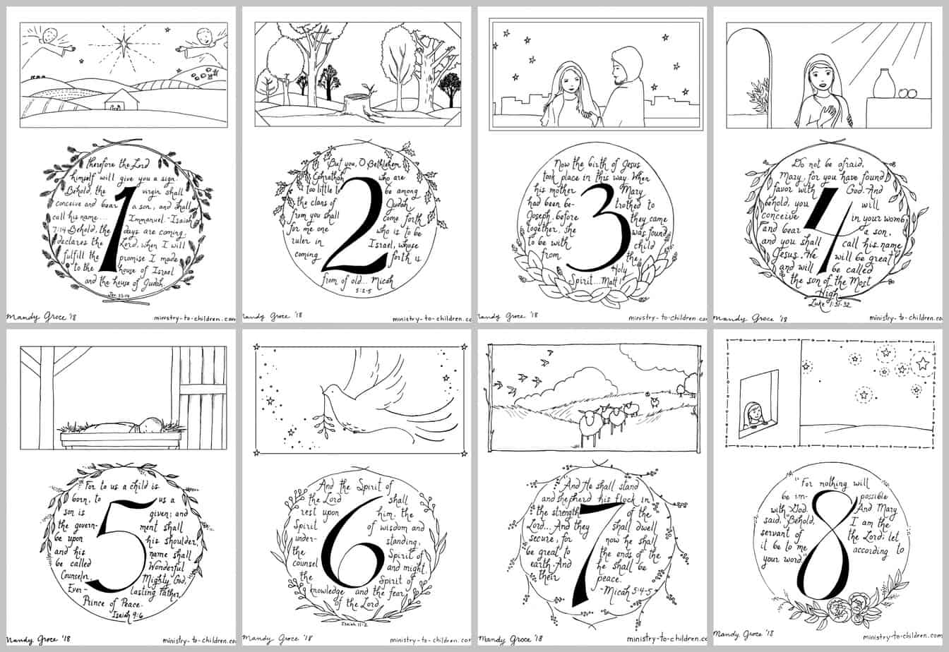 Story Of Advent Calendar Coloring Pages PDF Printable Ministry To Children