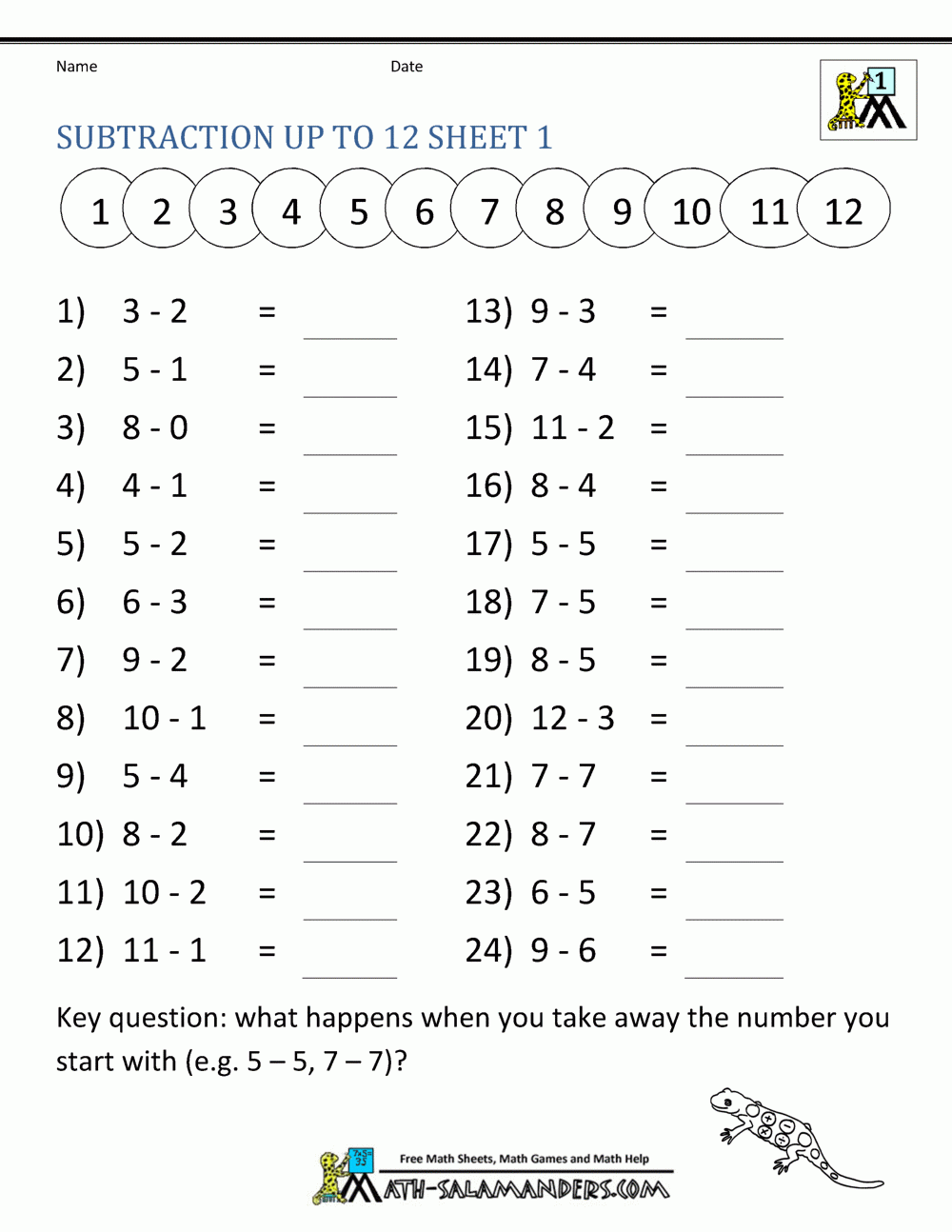 printable first grade math worksheets