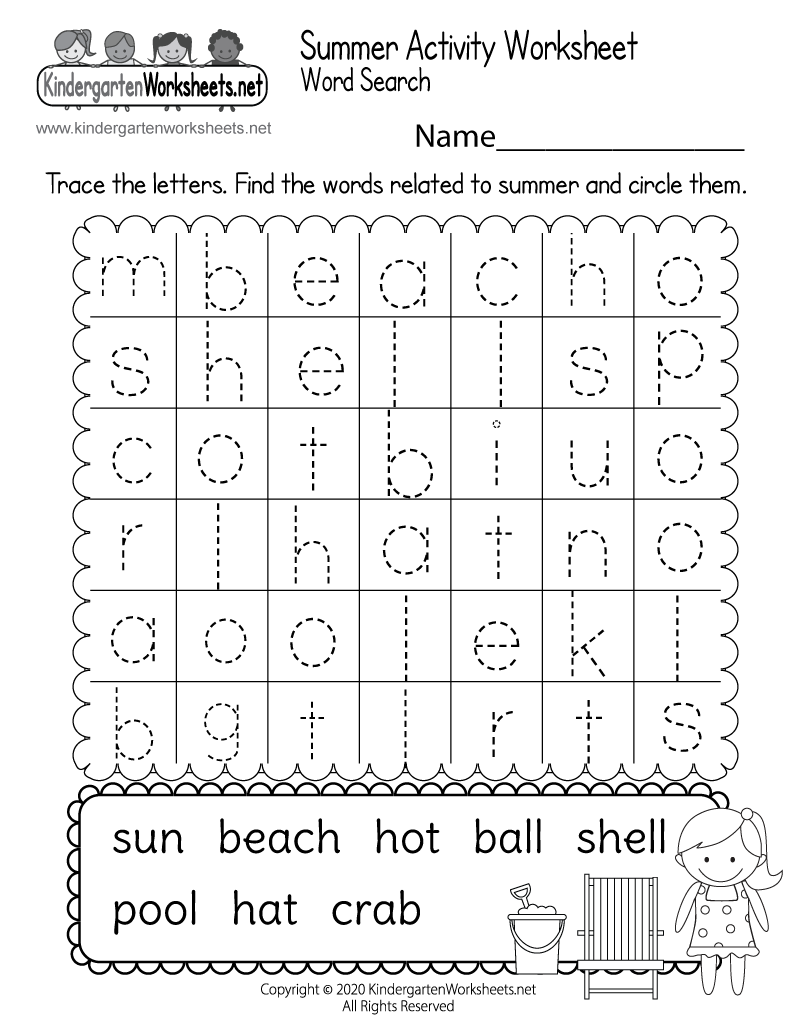 Summer Word Search Worksheet Free Printable Digital PDF Summer Word Search Worksheet Free Printable Digital PDF