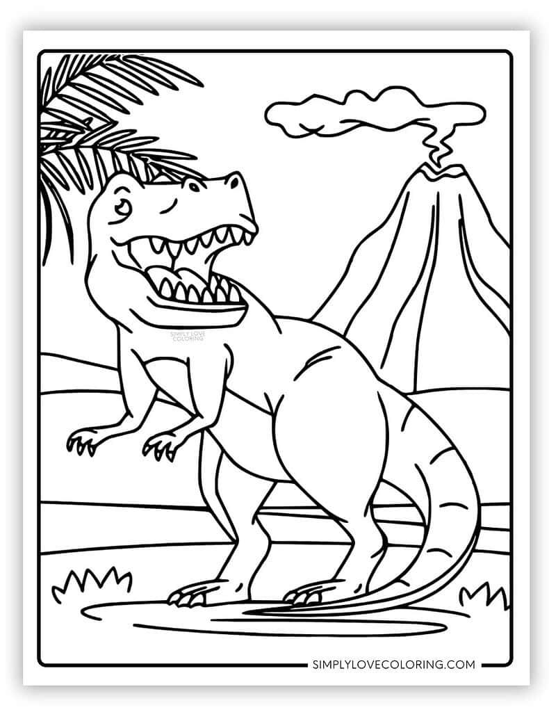 trex coloring page