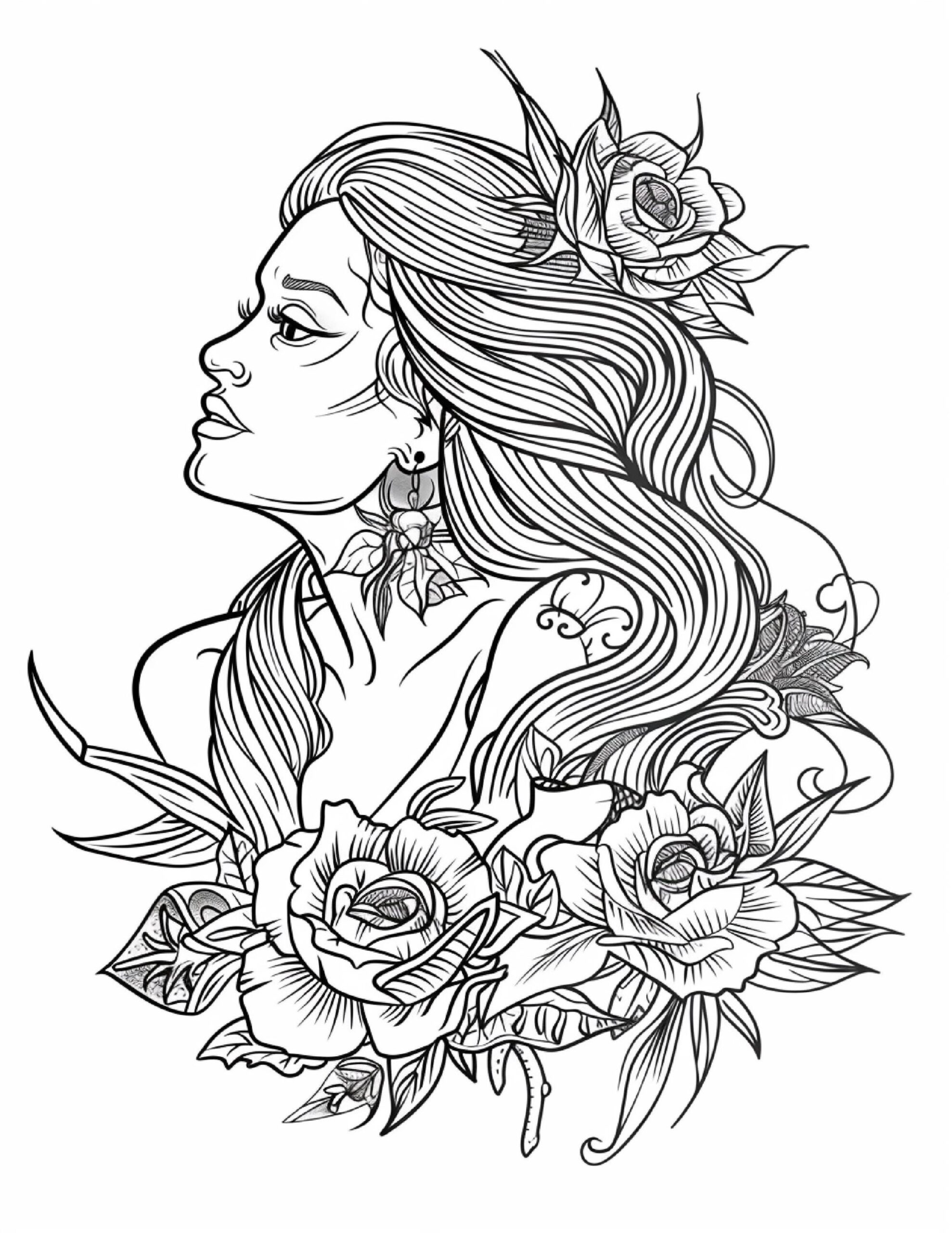 Tattoo Coloring Book 100 Unique Tattoo Designs PDF Download Etsy