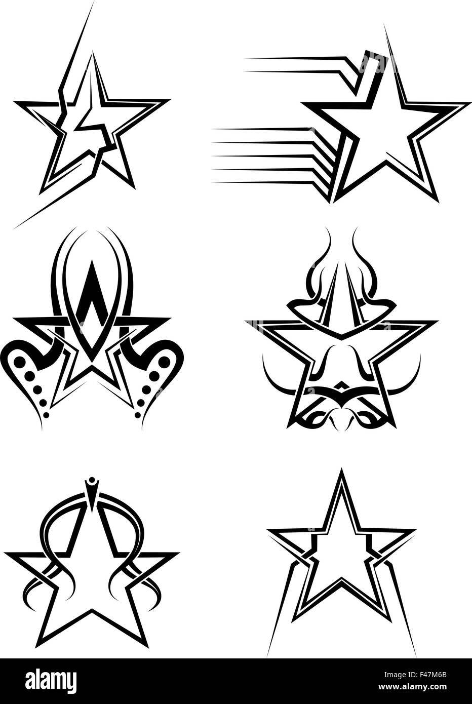 Tattoo Star Design Vector Art Stock Vector Image Art Alamy