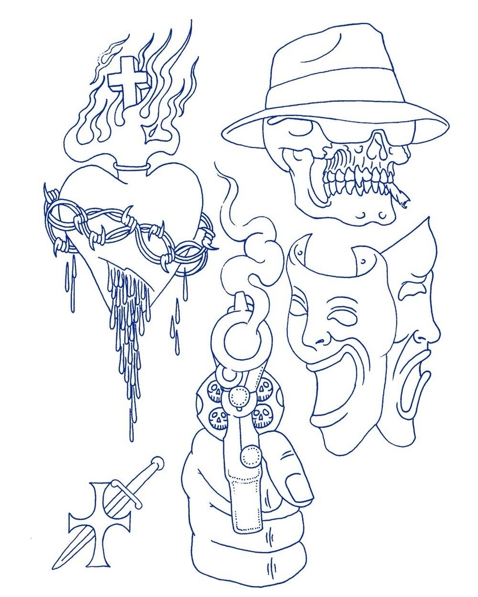 Tattoo Stencils Premade EBay