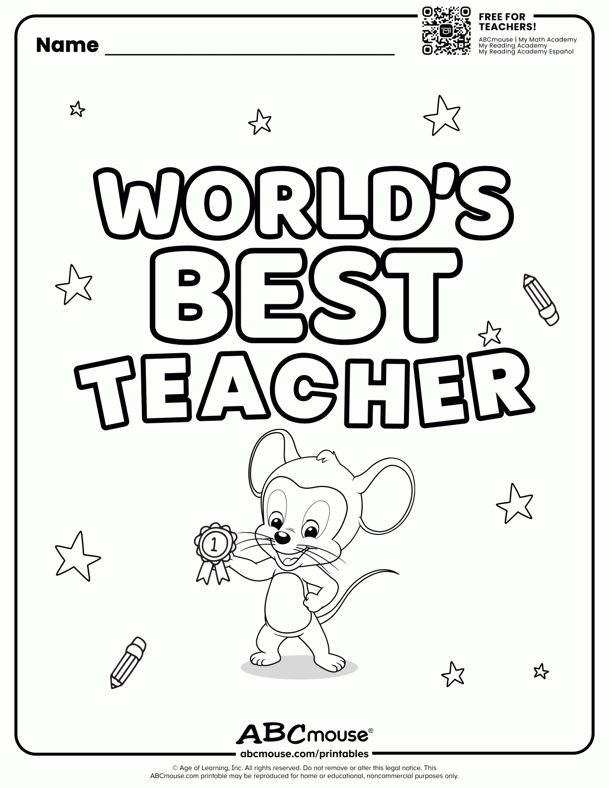 color pages for teachers