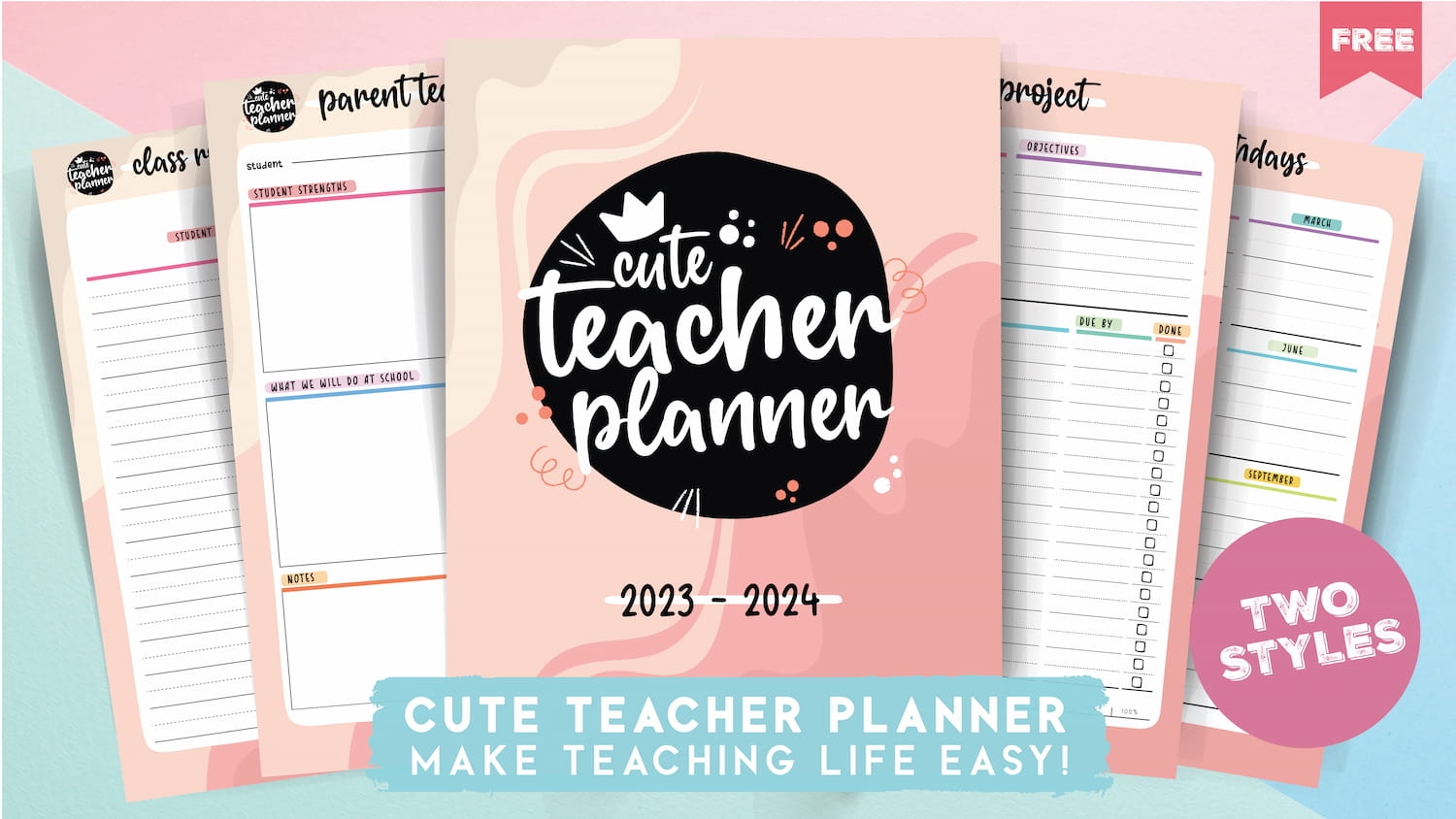 printable teacher planner