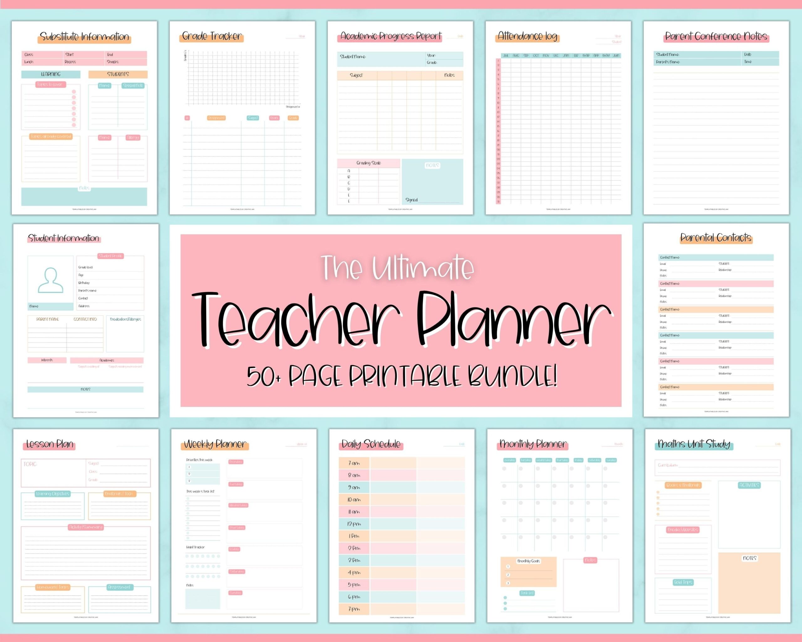 TEACHER Planner Printable 50 Pg BUNDLE Homeschool Teacher Academic Planner Lesson Plan Template Future Back To School Organizer PDF Etsy TEACHER Planner Printable 50 Pg BUNDLE Homeschool Teacher Academic Planner Lesson Plan Template Future Back To School Organizer PDF Etsy