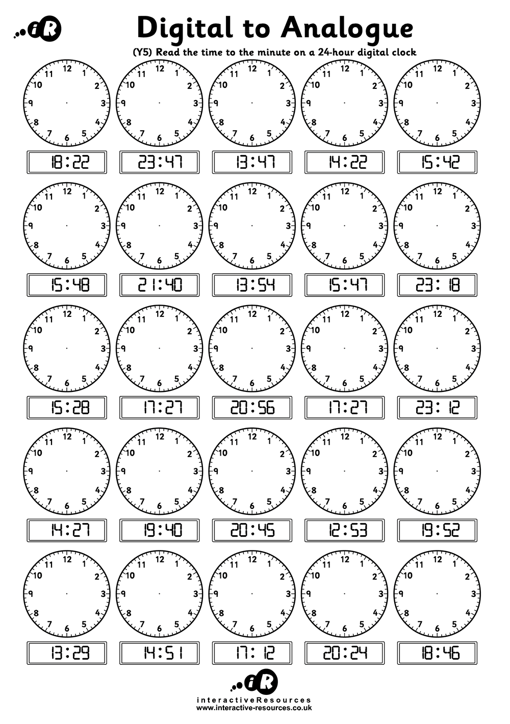 free printable telling time worksheets