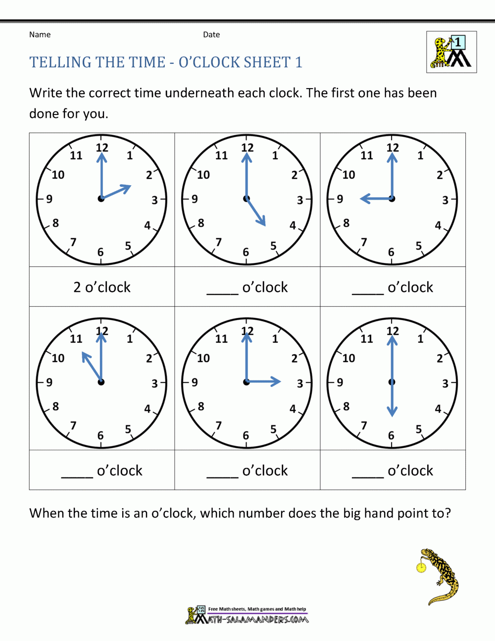 printable clock worksheets