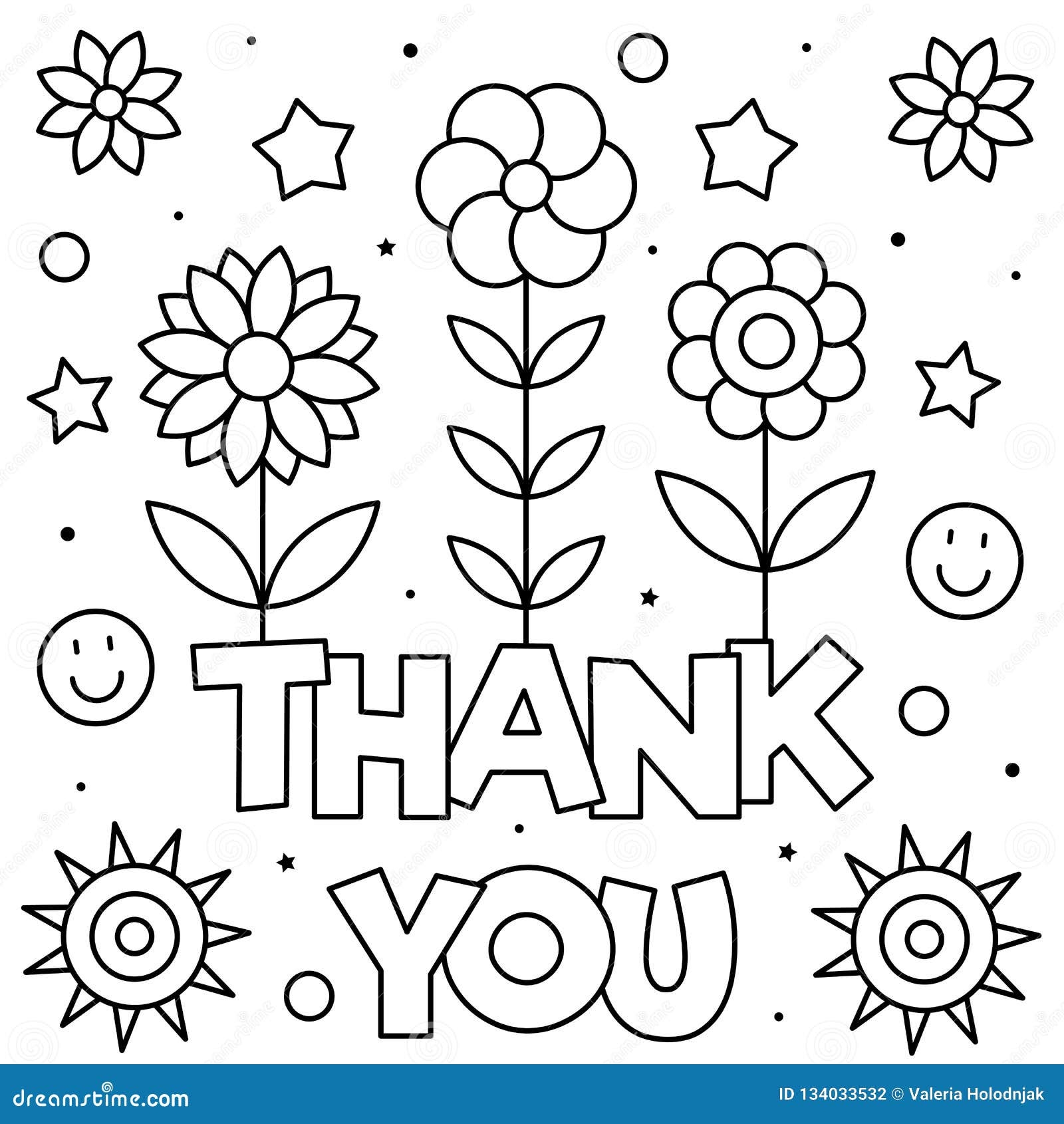 Thank You Coloring Pages Flowers Page Download Print Or Color Online For Free For Kids