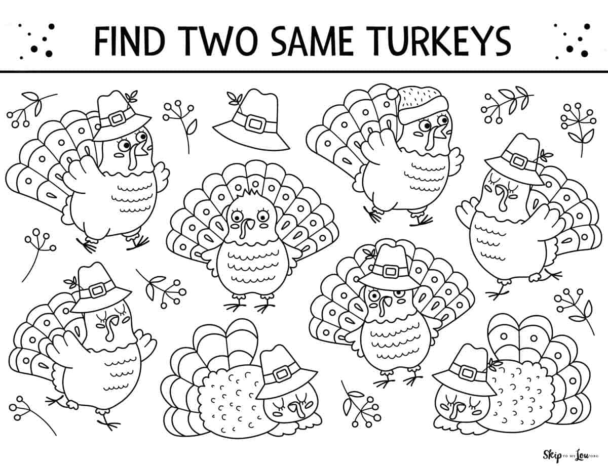 thanksgiving printables worksheets